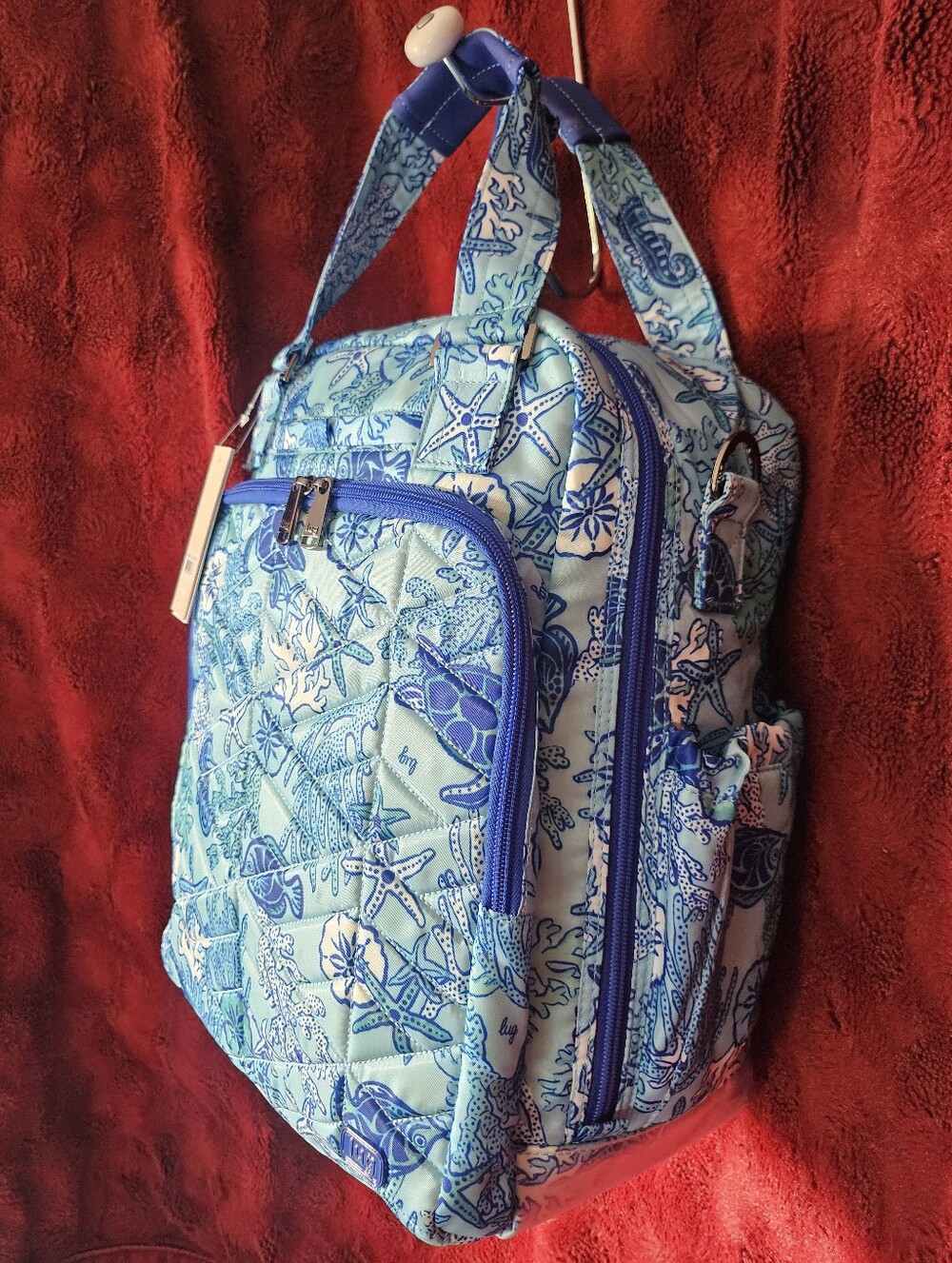 NWT Lug Ranger XL Overnight Bag With Built-in Wallet, In Sealife Blue - Picture 3 of 11